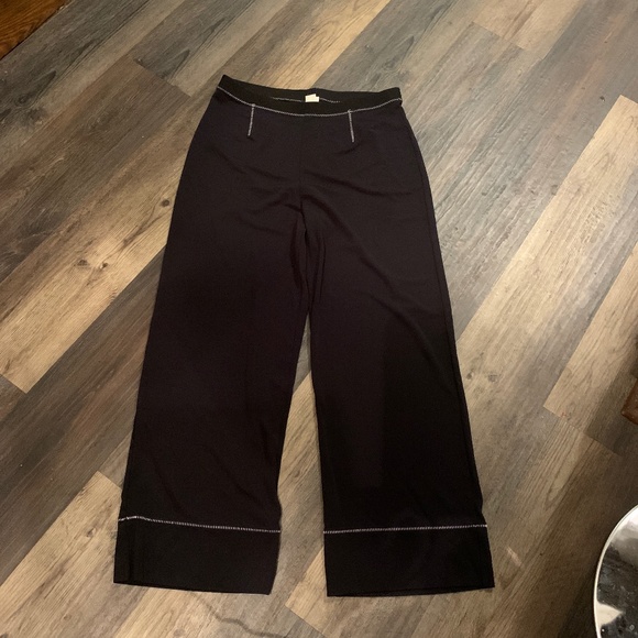 J.hill rayon and poly wide leg flowy pants in black. Worn about 4x - Picture 1 of 4